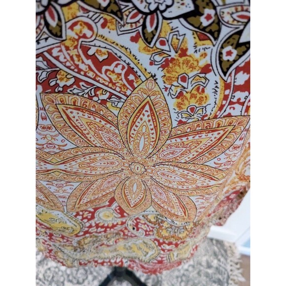 Carolina Belle Montreal Blouse Women's sz 2X Floral Boho Flounce Chiffon Multi - Picture 7 of 16